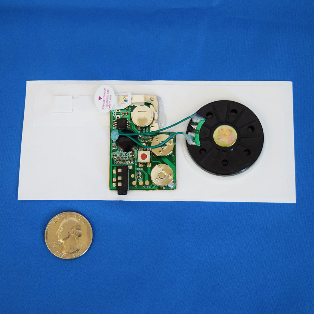 Musical sound chip for recordable greeting card