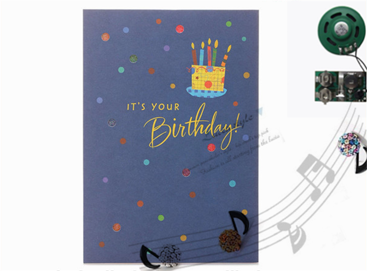 musical happy birthday card 