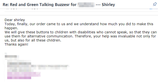 Talking Buzzer Help Disabled Children
